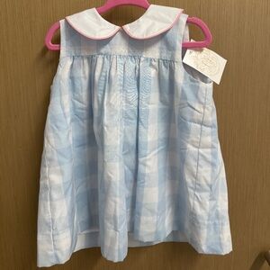 Beaufort Bonnet White & Blue Gingham Dress - NWT - 12 - 18M